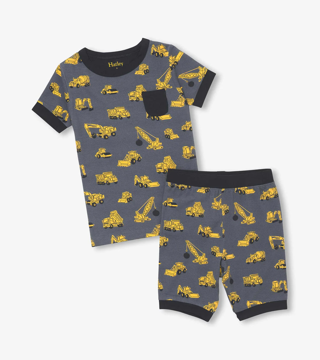 Hatley Bamboo Shorts Pajama Set - Under Condtruction