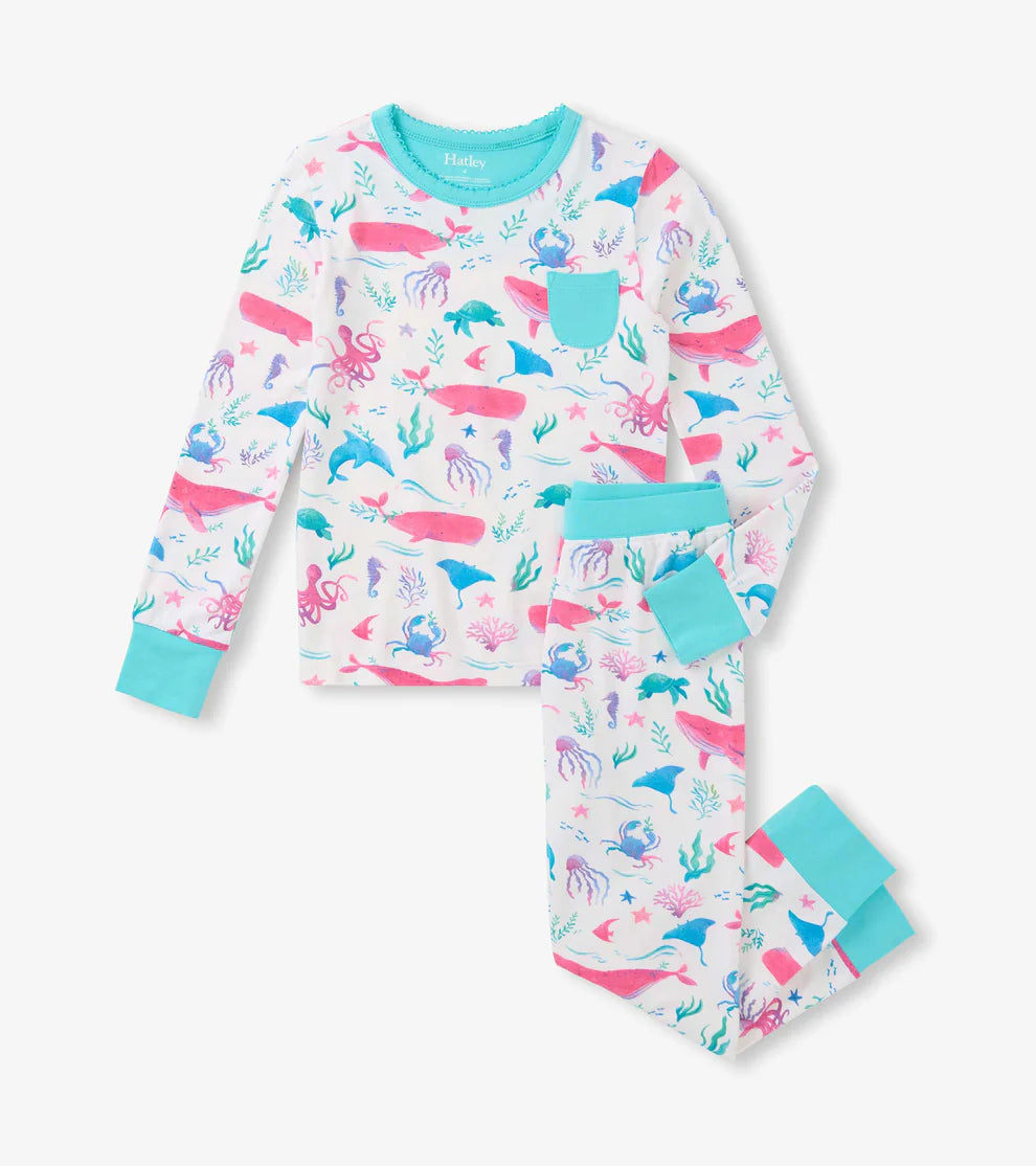Hatley Bamboo Pajama Set - Sealife