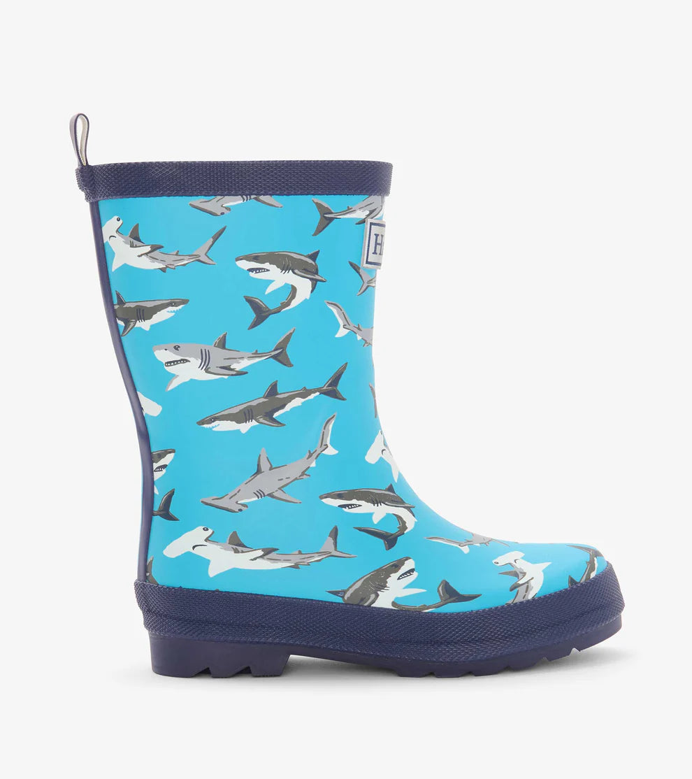 Hatley Matte Rain Boot - Shark Party