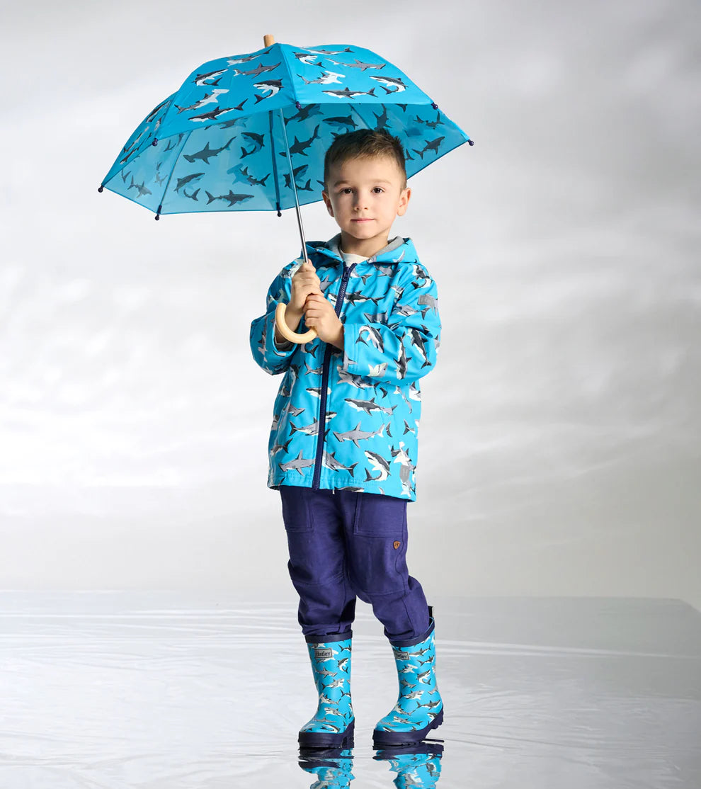 Hatley Matte Rain Boot - Shark Party