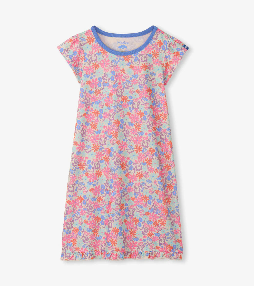 Hatley Ruffle Hem Nightdress - Whimsical Flowers