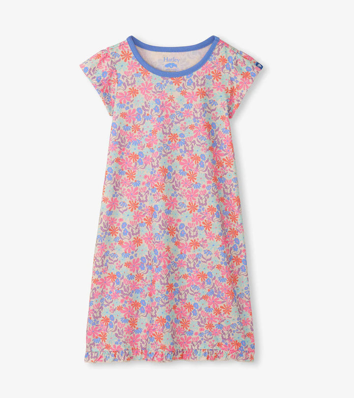 Hatley Ruffle Hem Nightdress - Whimsical Flowers