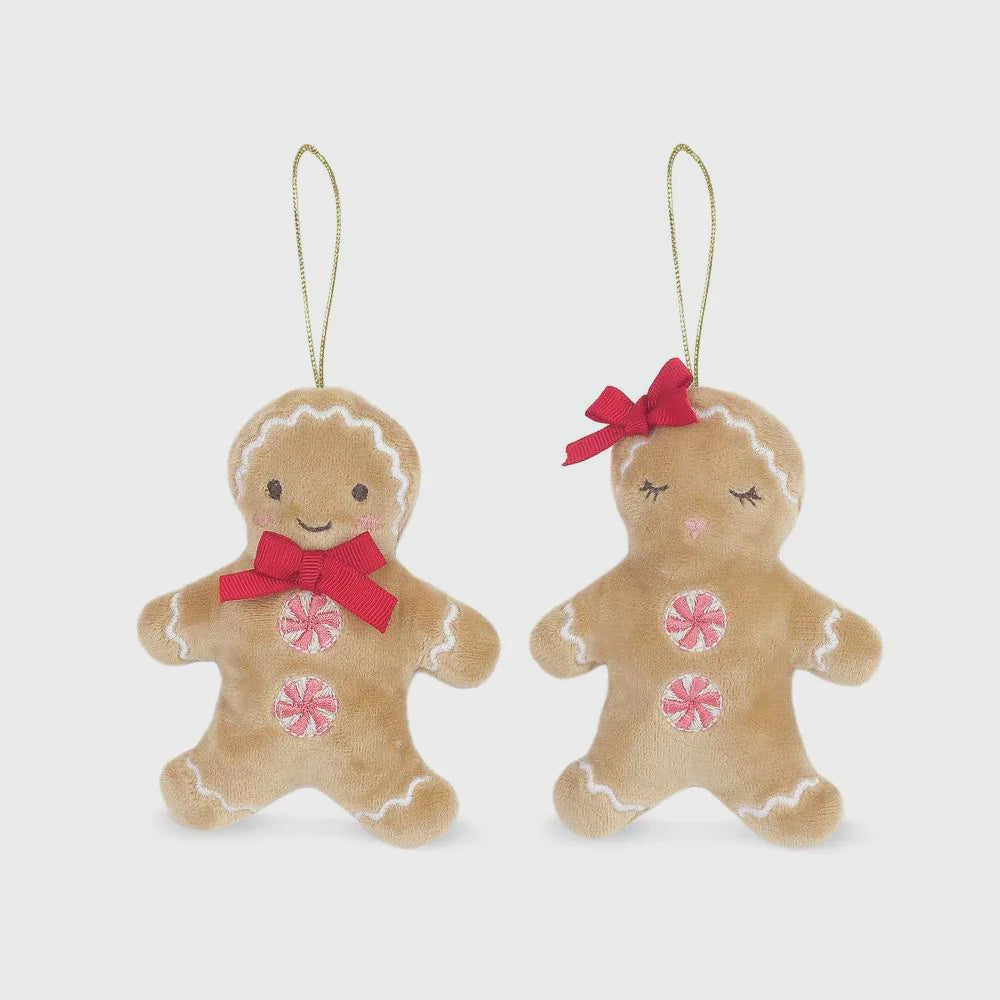 Mon Ami Gingerbread Boy &amp; Girl Ornaments
