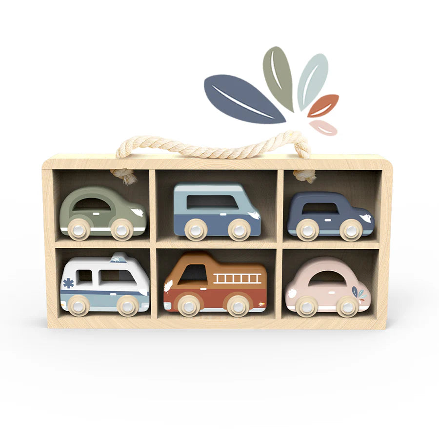 Speedy Monkey Car Display case w/ 6 vehicles