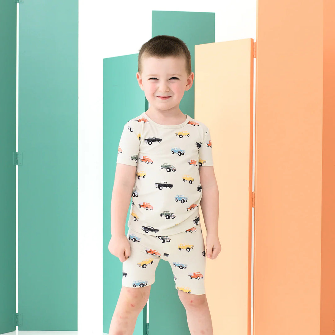 Kyte Baby Short Sleeve Pajama Set - Vintage Truck