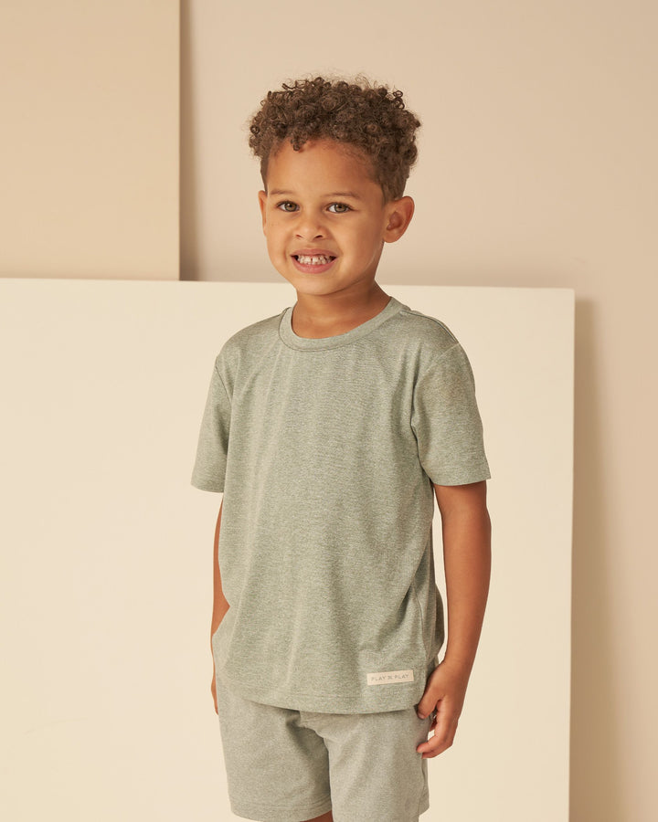 Rylee and Cru Cove Essential Tee - Heathered Aqua Rylee and Cru Cove Essential Tee - Heathered Aqua