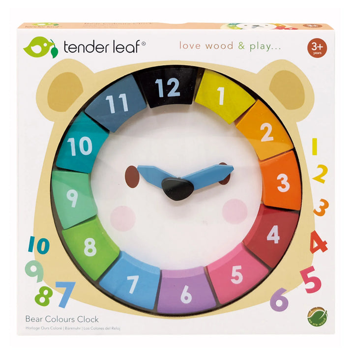 Tender Leaf Bear Colors Clock