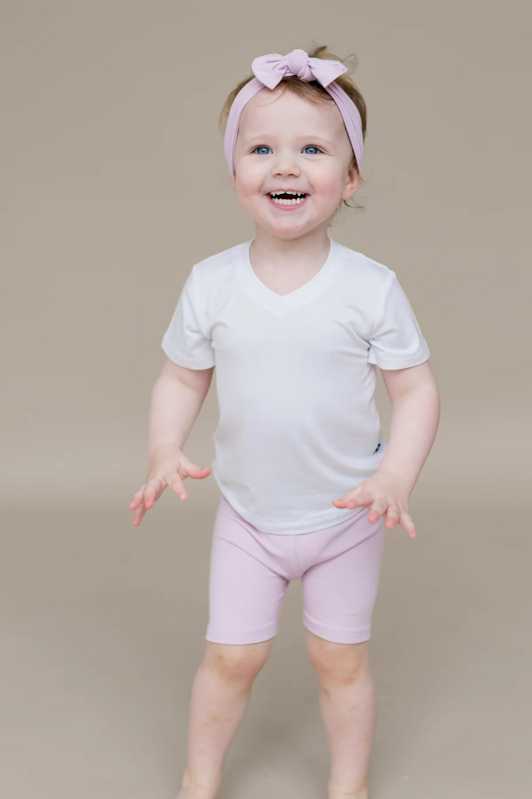 Kyte Baby Ribbed Toddler Biker Shorts - Thistle