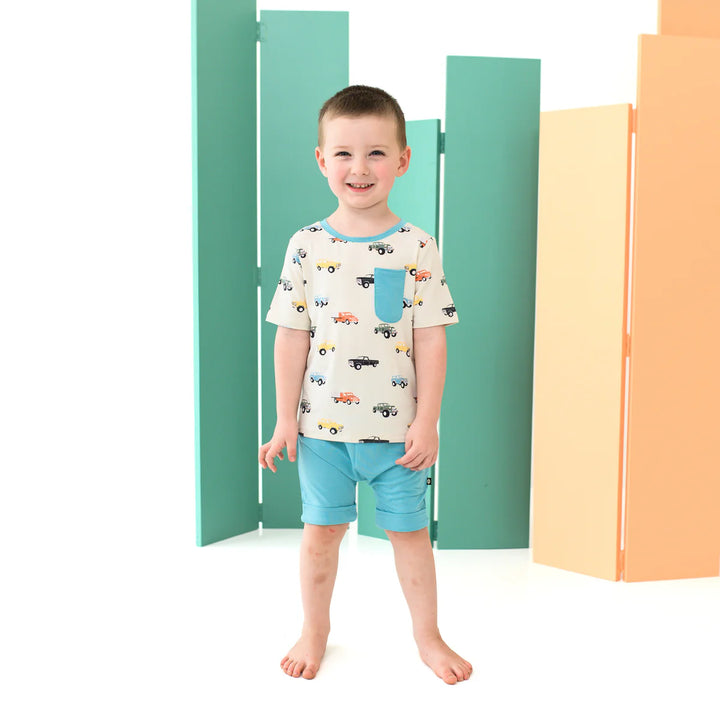 Kyte Baby Toddler Crew Neck Tee - Vintage Truck