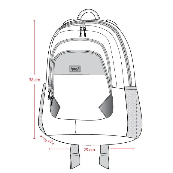 Deux Par Deux Little Kids Backpack - Navy Dinosaur Print