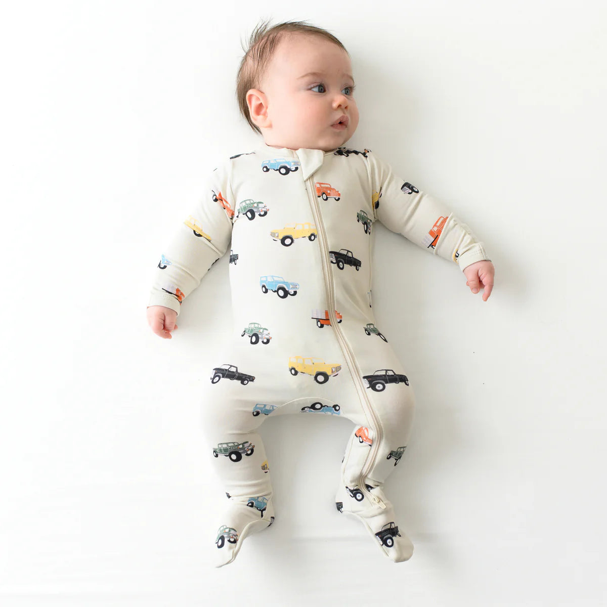 Kyte Baby Zippered Footie - Vintage Truck Kyte Baby Zippered Footie - Vintage Truck