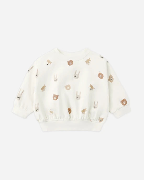 Quincy Mae Relaxed Fleece Sweatshirt - Critters