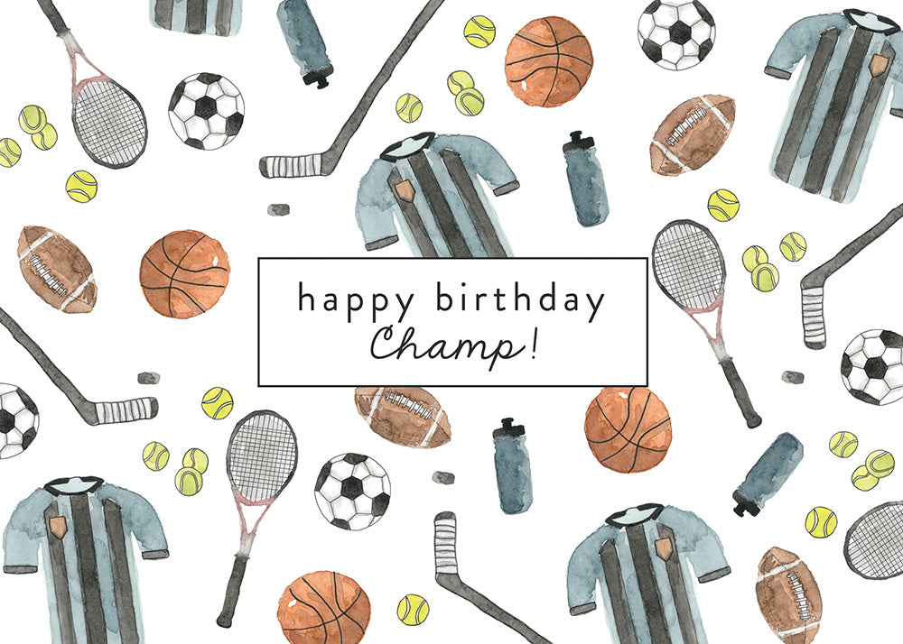 Greeting Cards - Alix/Happy Birthday Champ!