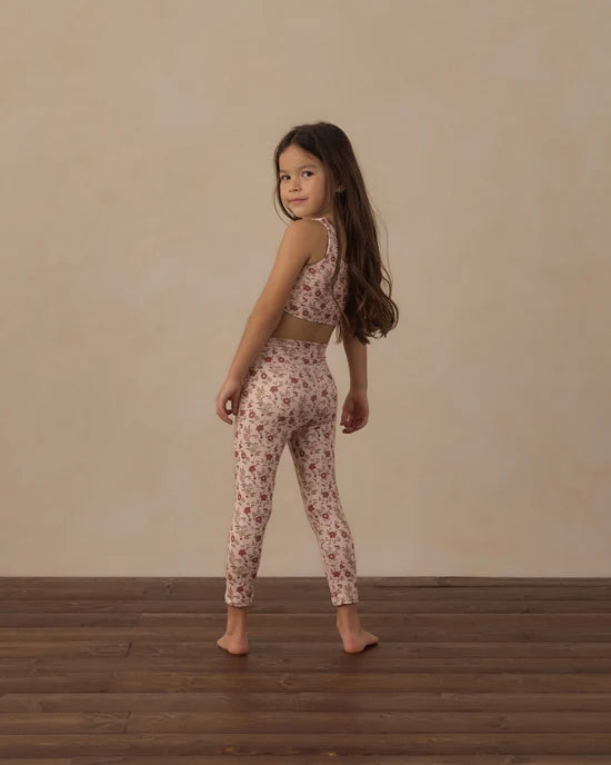 Rylee and Cru Basic Leggings - Pink Floral