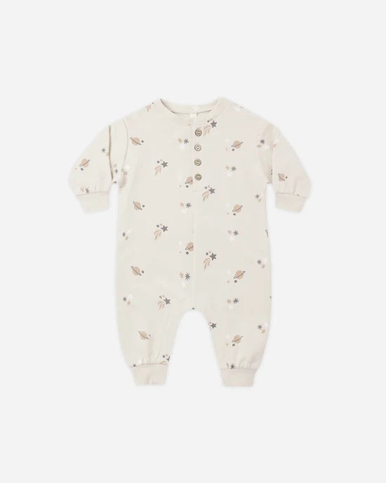 Quincy Mae Relaxed Fleece jumpsuit - Space
