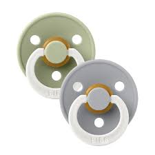 BIBS Round Colour Pacifiers GLOW - Size 1 (0-6m)