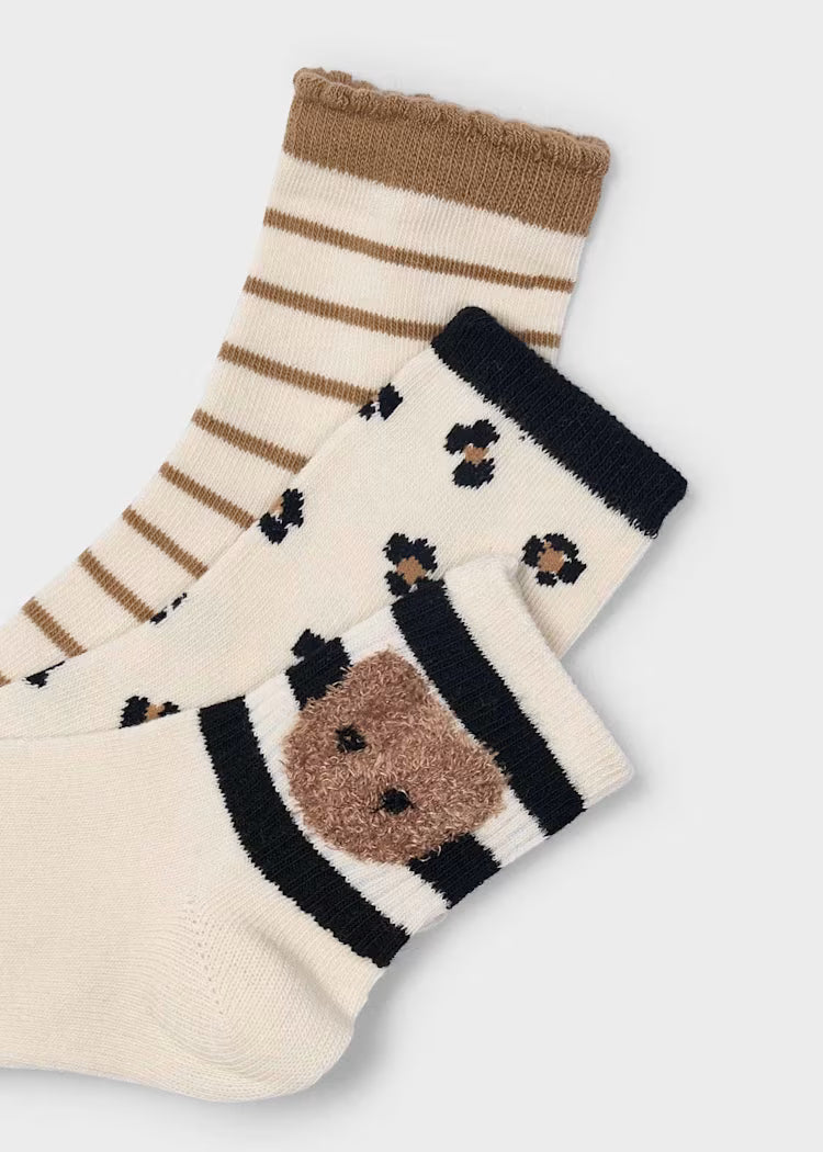 Mayoral Socks Set - 3 Pairs Black