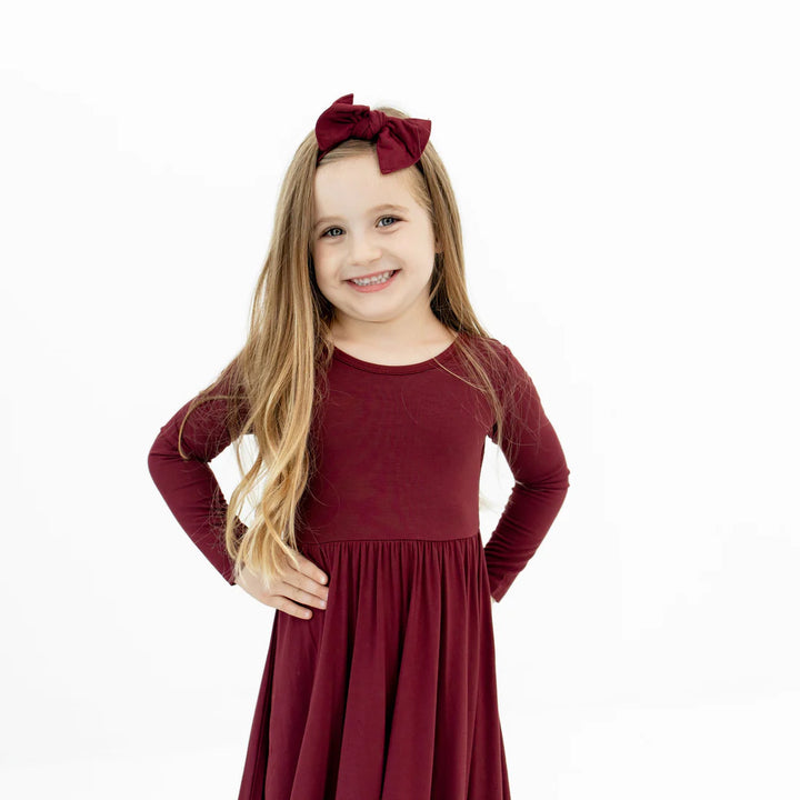 Kyte Baby Knotted Bow Headband - Burgundy