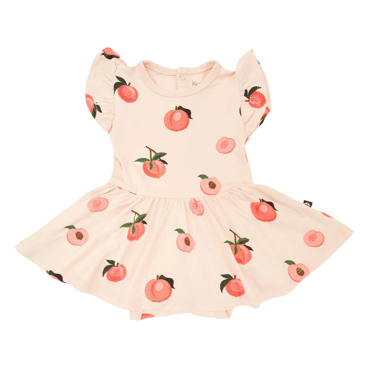 Kyte Baby Short Sleeve Twirl Dress - Peach Kyte Baby Short Sleeve Twirl Dress - Peach