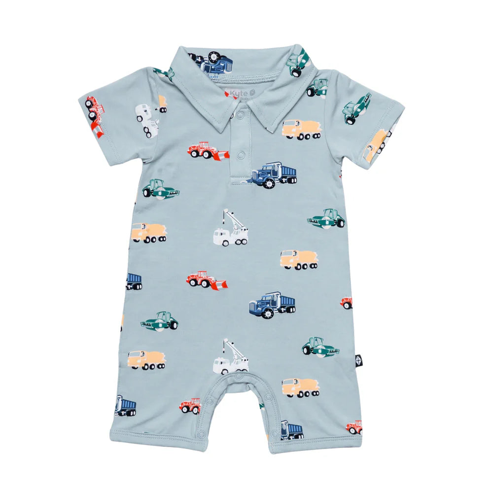 Kyte Baby Polo Shortall - Construction Kyte Baby Polo Shortall - Construction