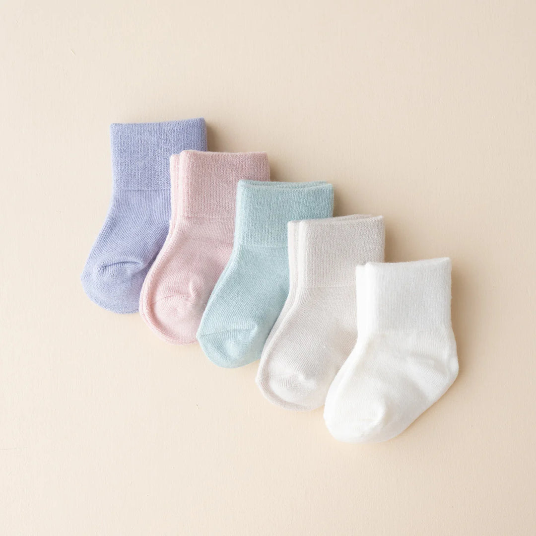 Kyte Baby Quarter Socks 5-Pack - Pastel