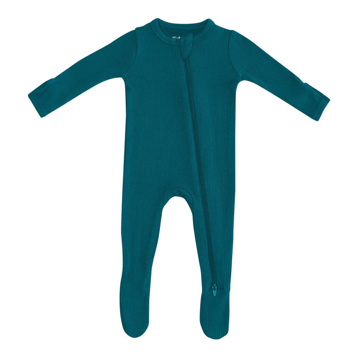 Kyte Baby Ribbed Zippered Footie - Loch Kyte Baby Ribbed Zippered Footie - Loch