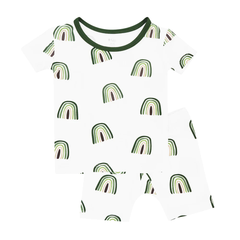 Kyte Baby Short Sleeve Toddler Pajama Set - Hunter Rainbow Kyte Baby Short Sleeve Toddler Pajama Set - Hunter Rainbow