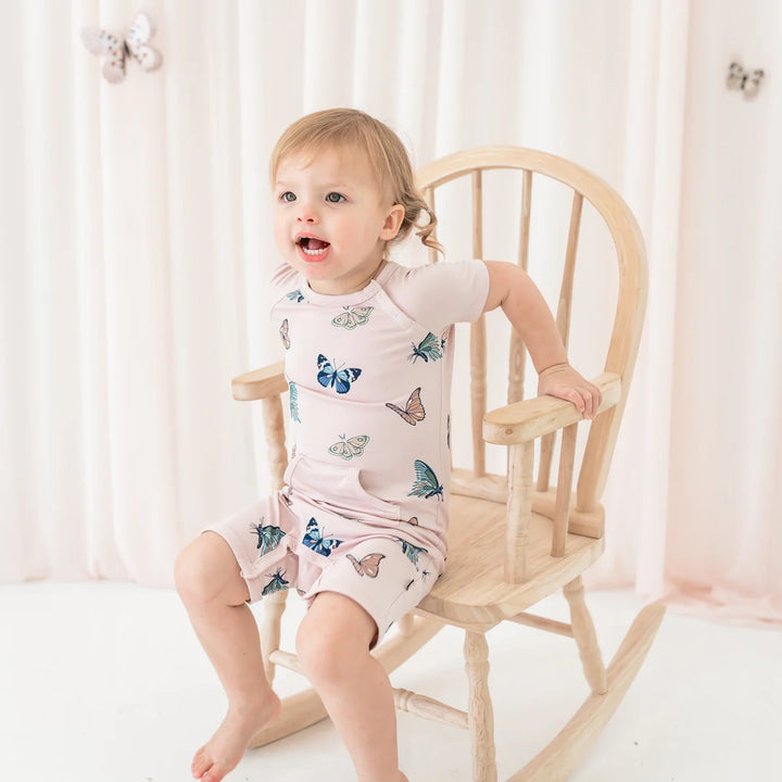 Kyte Baby Shortall - Blush Butterfly
