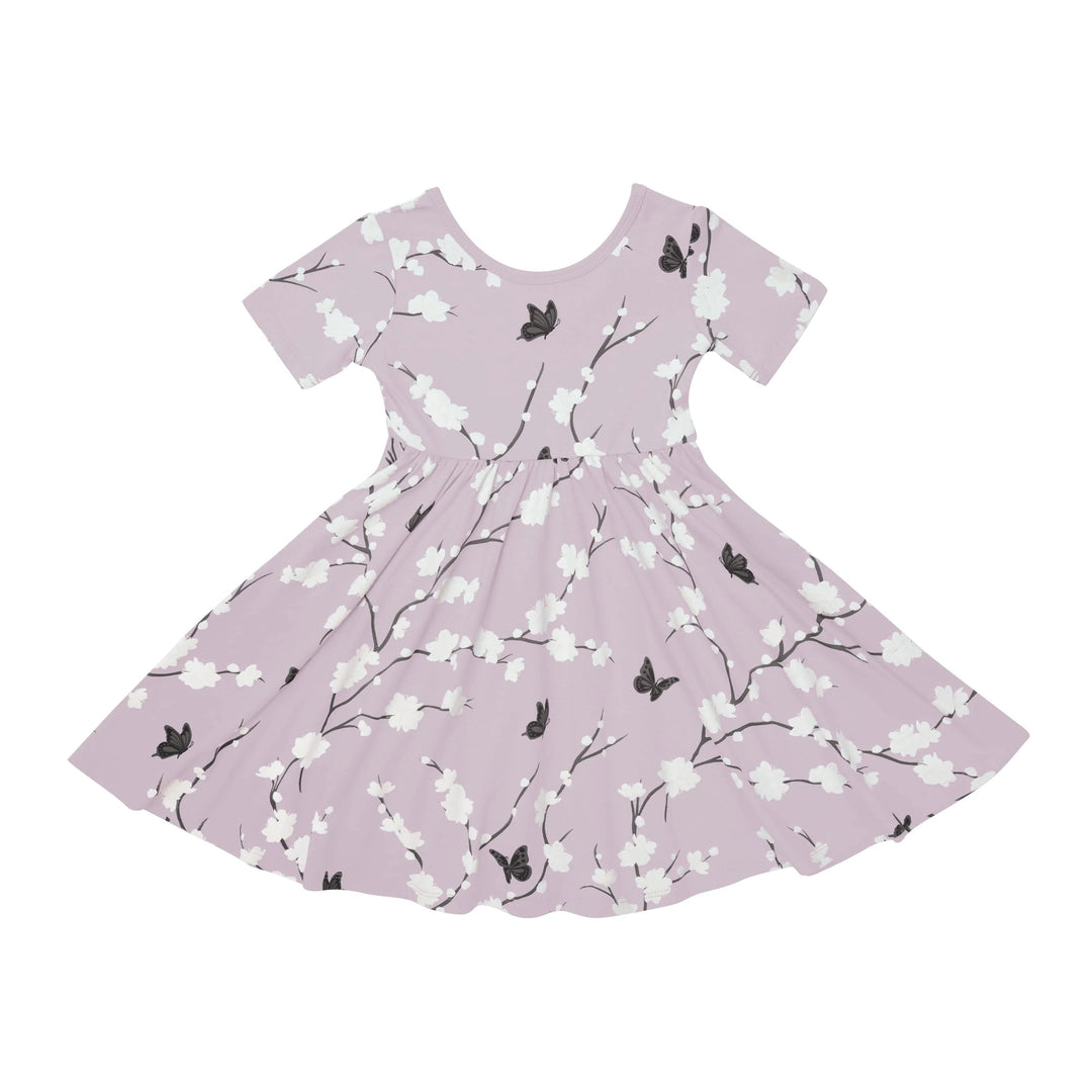 Kyte Baby Short Sleeve Twirl Dress - Cherry Blossom
