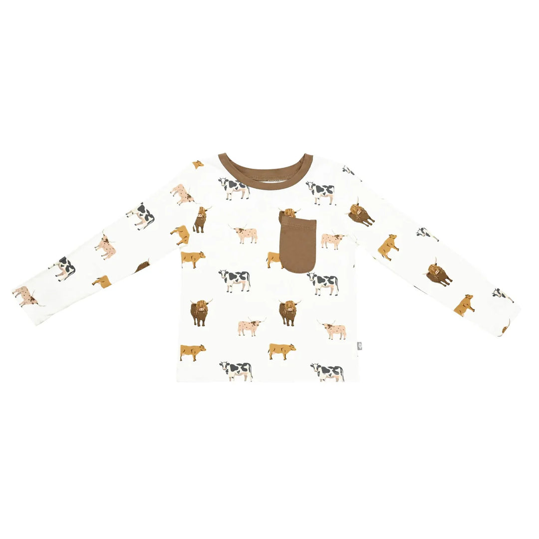 Kyte Baby Long Sleeve Toddler Tee - Moo