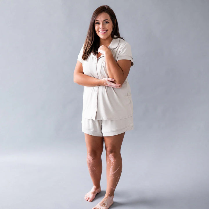 Kyte Baby Women's Short Sleeve Pajama Set - Oat Kyte Baby Women's Short Sleeve Pajama Set - Oat