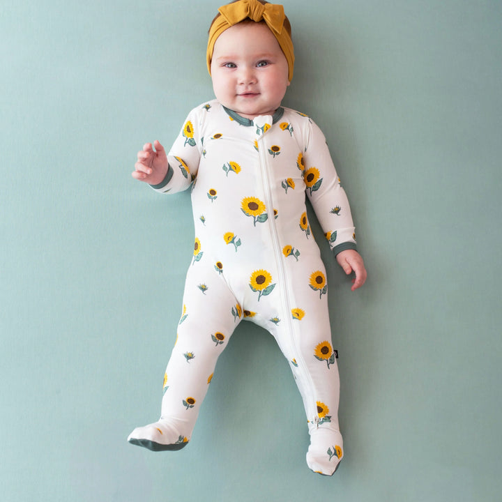Kyte Baby Zippered Footie - Sunflower