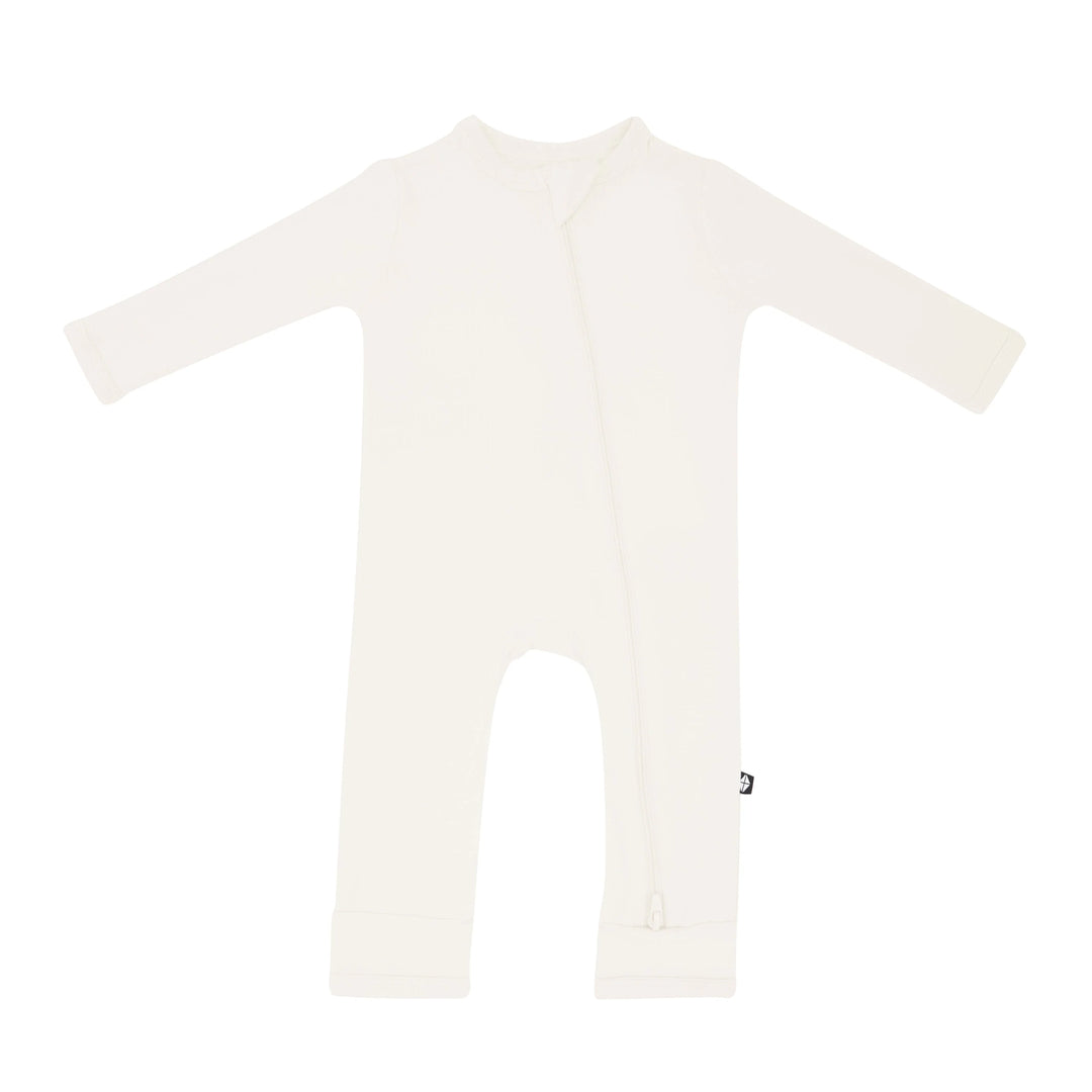 Kyte Baby Zippered Romper - Ecru Kyte Baby Zippered Romper - Ecru