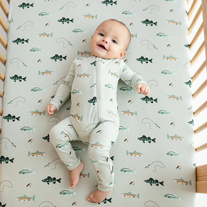 Kyte Baby Zippered Romper - Fishing