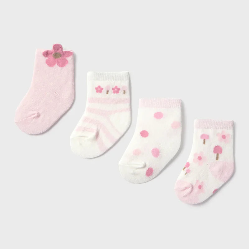 Mayoral 4pc Socks Set - Crystal