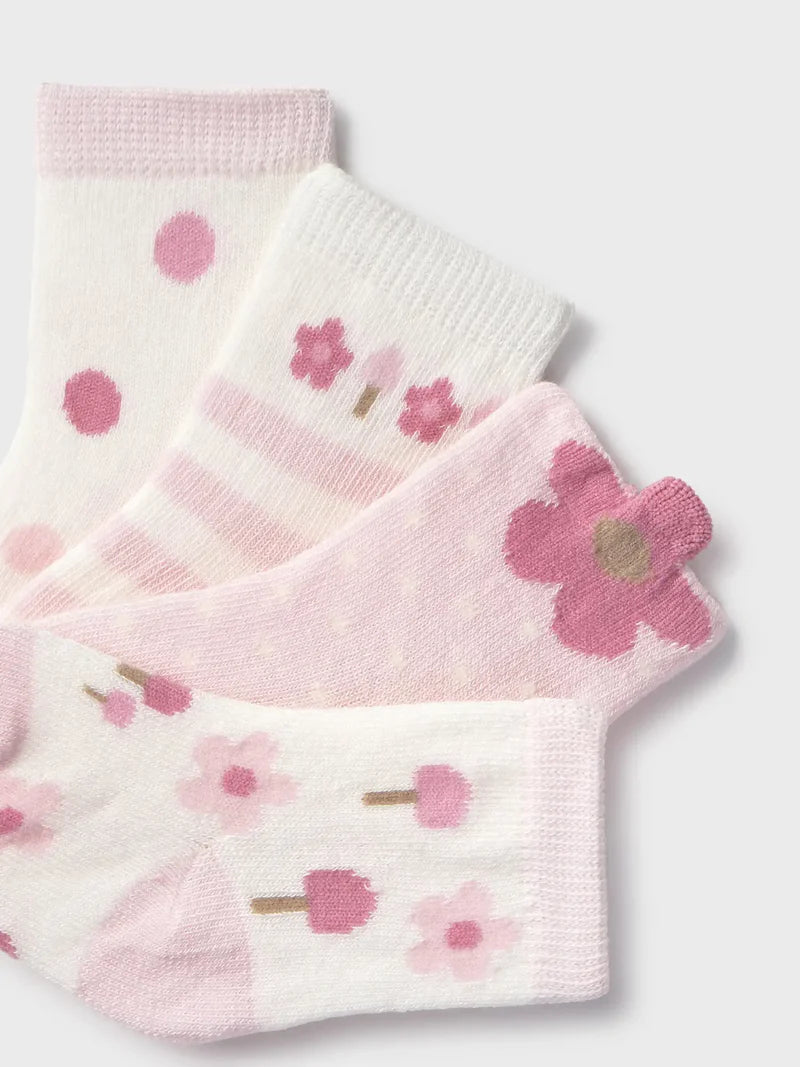 Mayoral 4pc Socks Set - Crystal