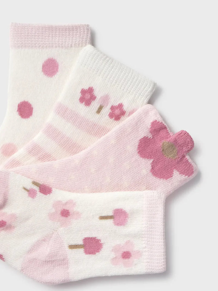 Mayoral 4pc Socks Set - Crystal