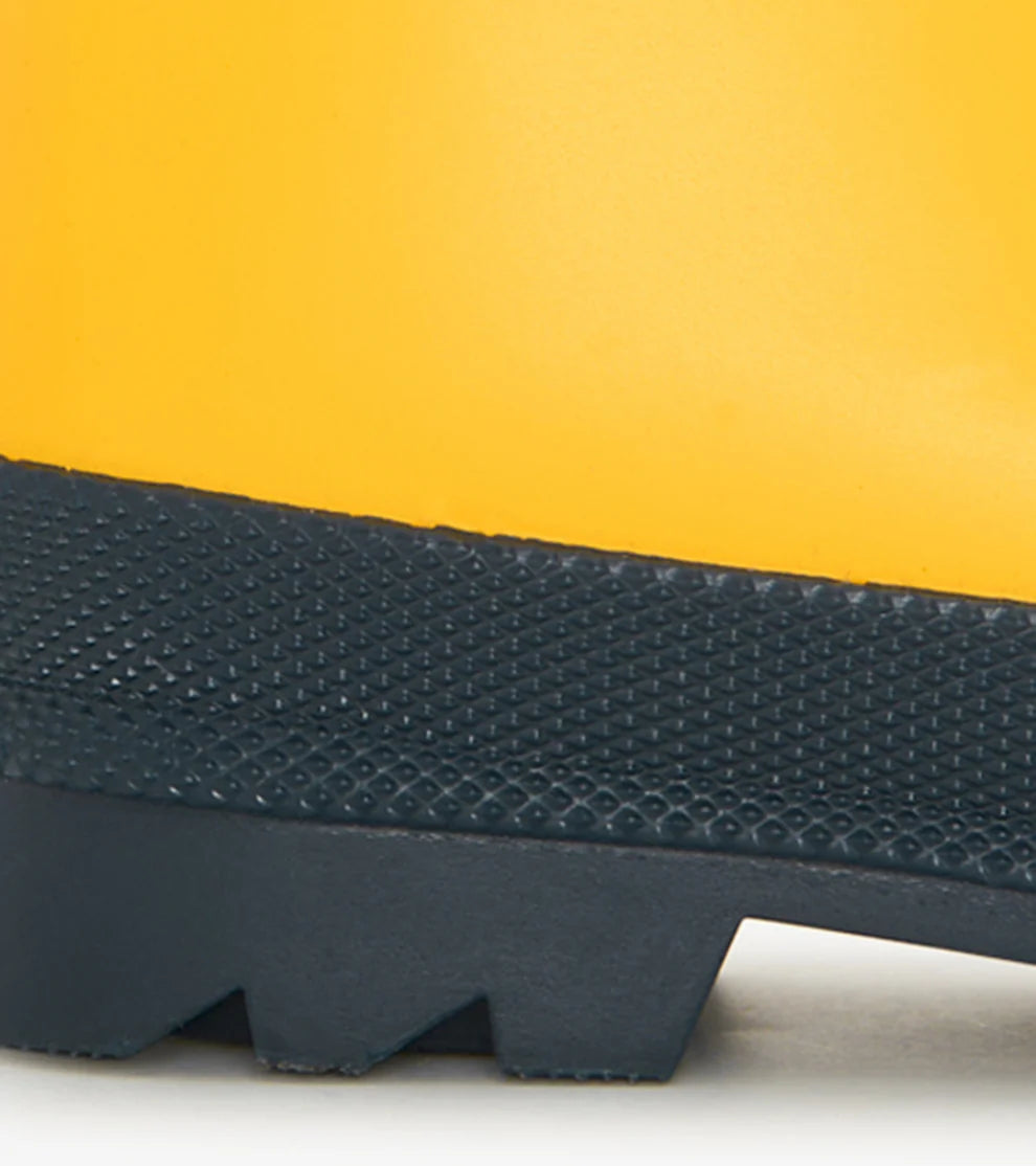 Hatley Matte Rain Boots - Yellow and Navy