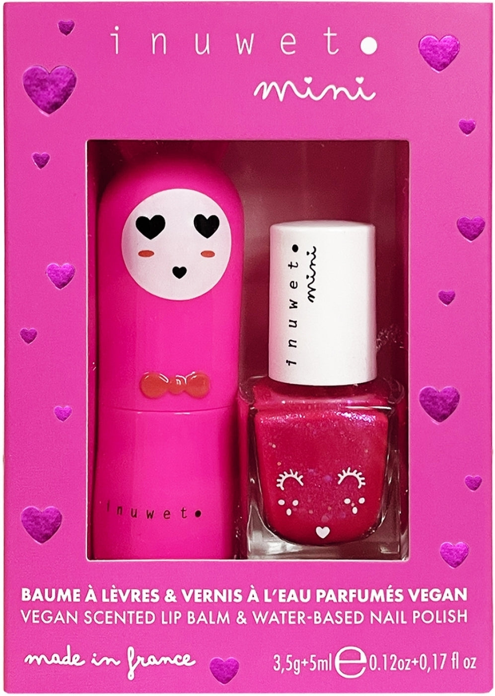 Inuwet Duo Lip Balm and Nail Polish Set - Cherry