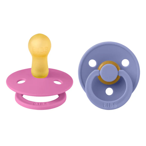 BIBS Round Colour Pacifiers - Size 2 (6-18m)