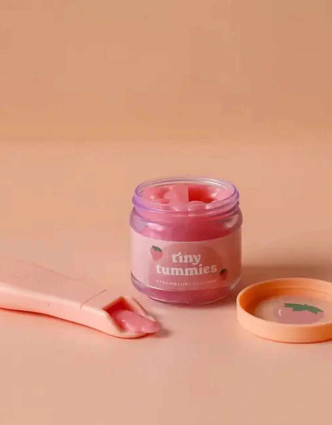 Tiny Harlow - Tiny Tummies Starwberry Custard and Spoon Set