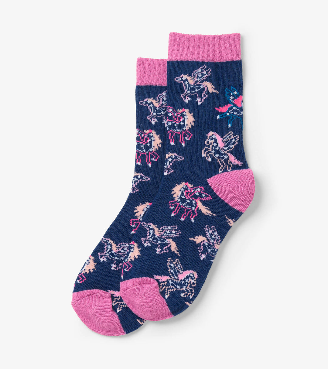 Hatley Kids Crew Socks - Pink & Navy Hatley Kids Crew Socks - Pink & Navy