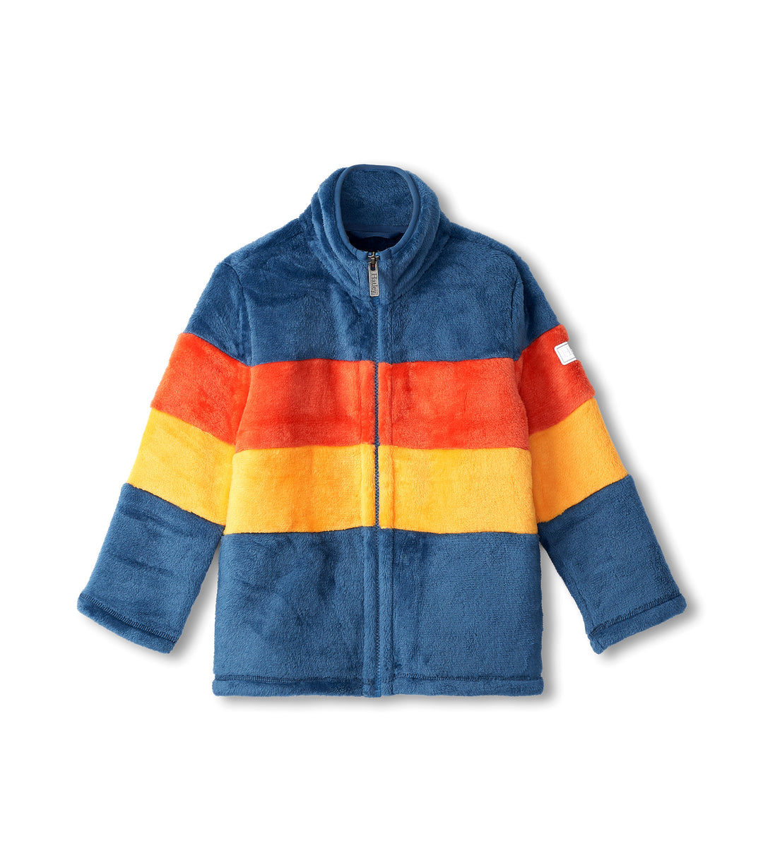 Hatley Fuzzy Fleece Zip Up - Koi Colourblock Hatley Fuzzy Fleece Zip Up - Koi Colourblock