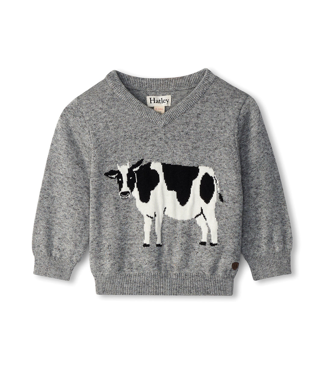 Hatley V-Neck Sweater - Milk Cow Hatley V-Neck Sweater - Milk Cow