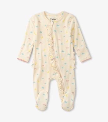 Hatley Ruffle Bum Bamboo Coverall - Lucky Charms