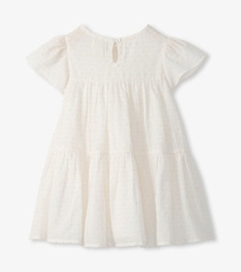 Hatley Woven Cake Puff Dress - Pearl Blush Swiss Dot
