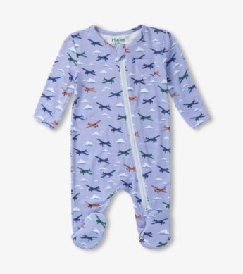Hatley Baby Footed Coverall - Mini Airplanes