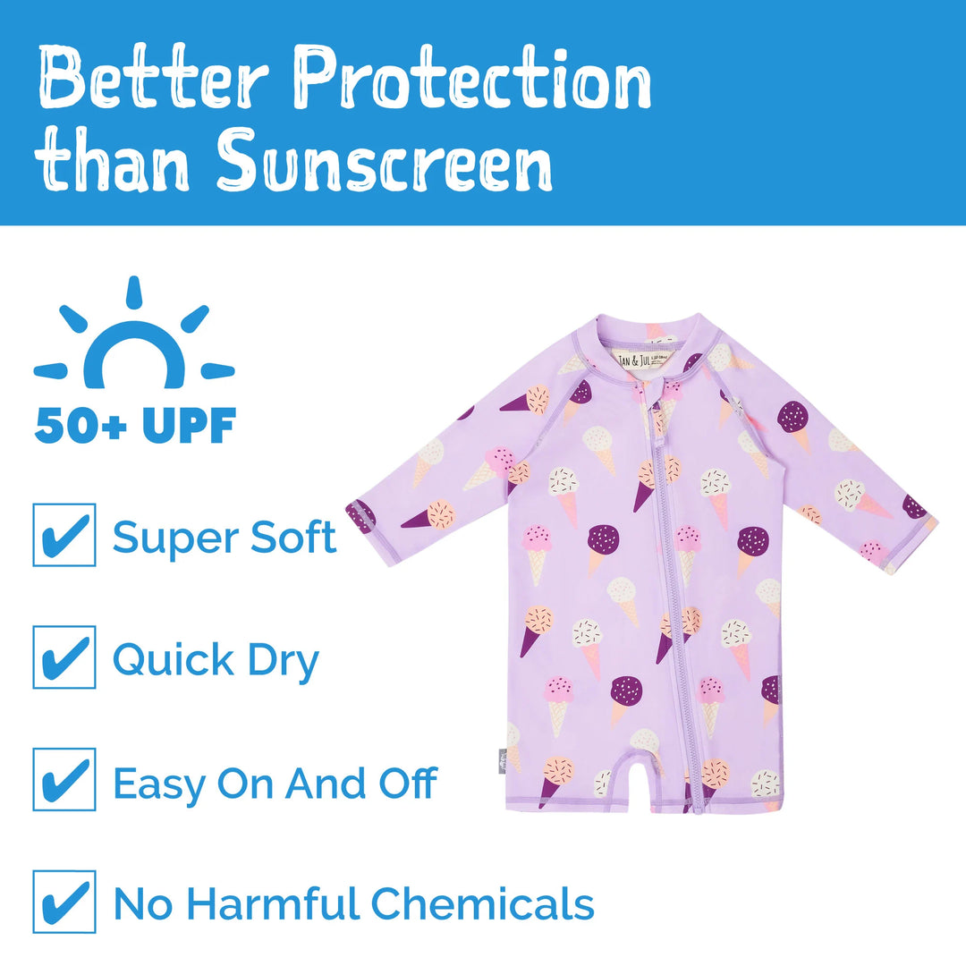 Jan &amp; Jul Sun &amp; Splash UV Jumpsuit - Lavender Ice Cream