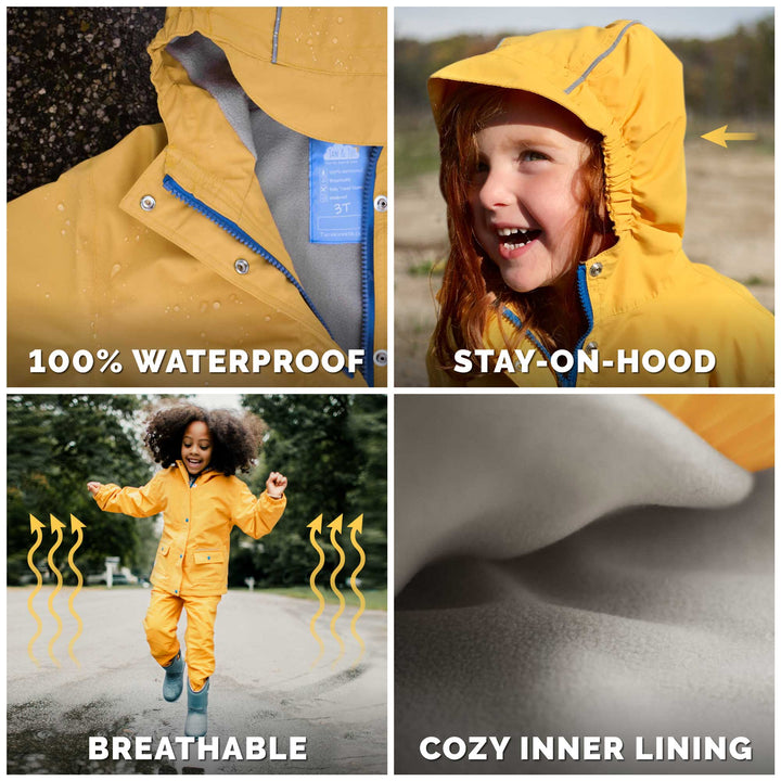 Jan &amp; Jul Cozy Dry Rain Jacket - Grey Construction