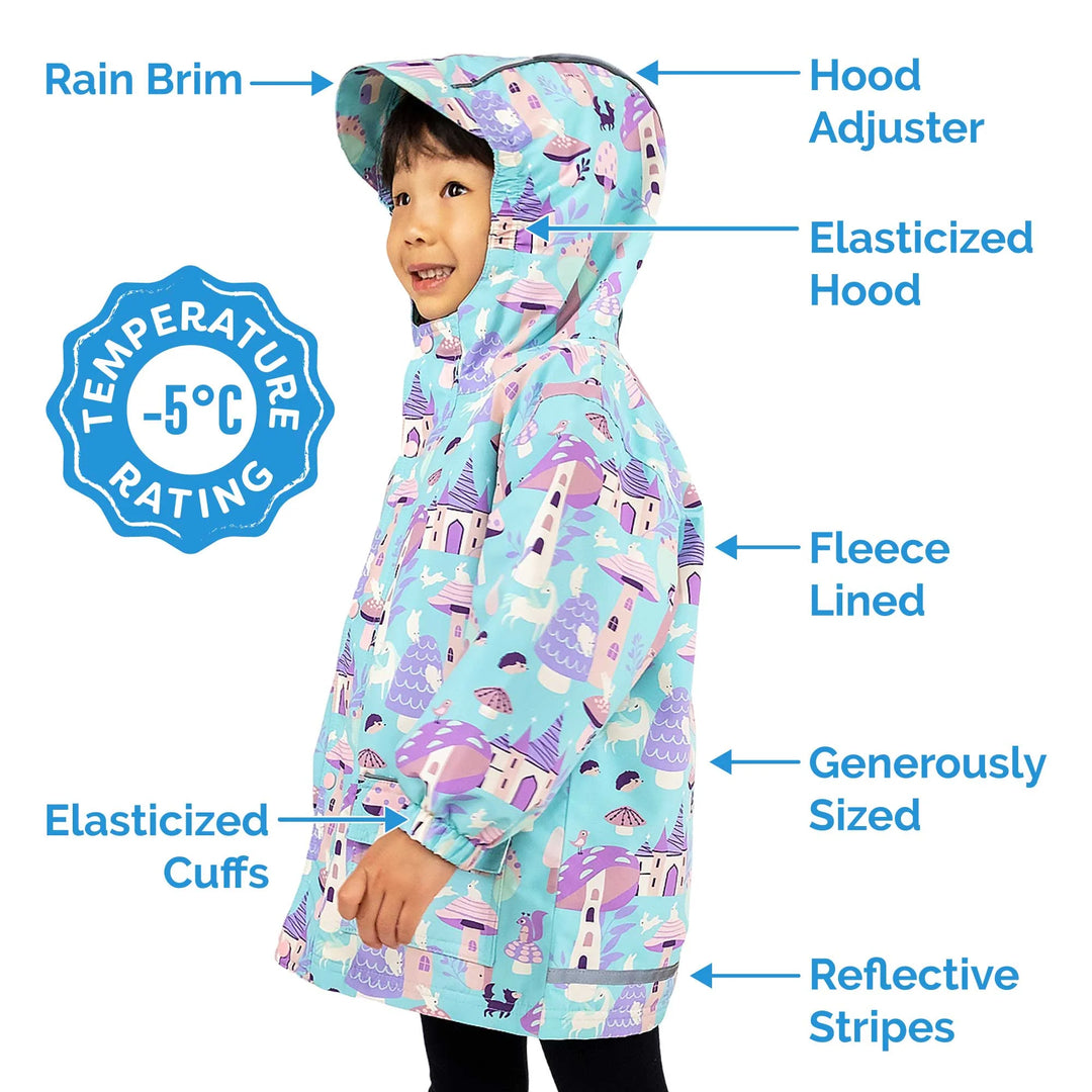 Jan &amp; Jul Cozy Dry Rain Jacket - Grey Construction